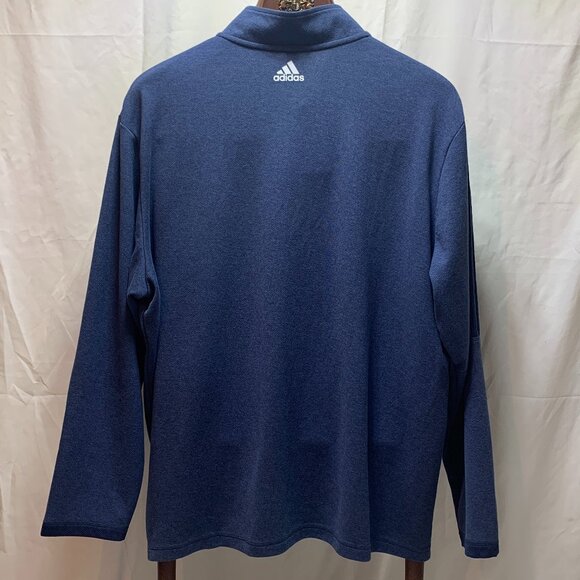Adidas Mens Blue 1/4 Zip Sweatshirt Size 2XL NWT Golf Sports - Picture 2 of 11